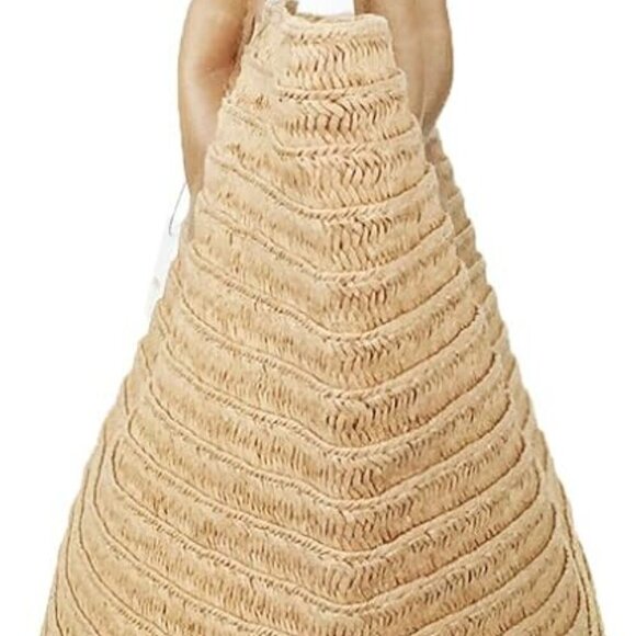 Women Straw Rattan Tote Bag Summer Beach Shoulder Handbag Spacious Durable - Picture 7 of 8